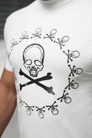 Tricou bărbați alb OZONEE NB/MT3068