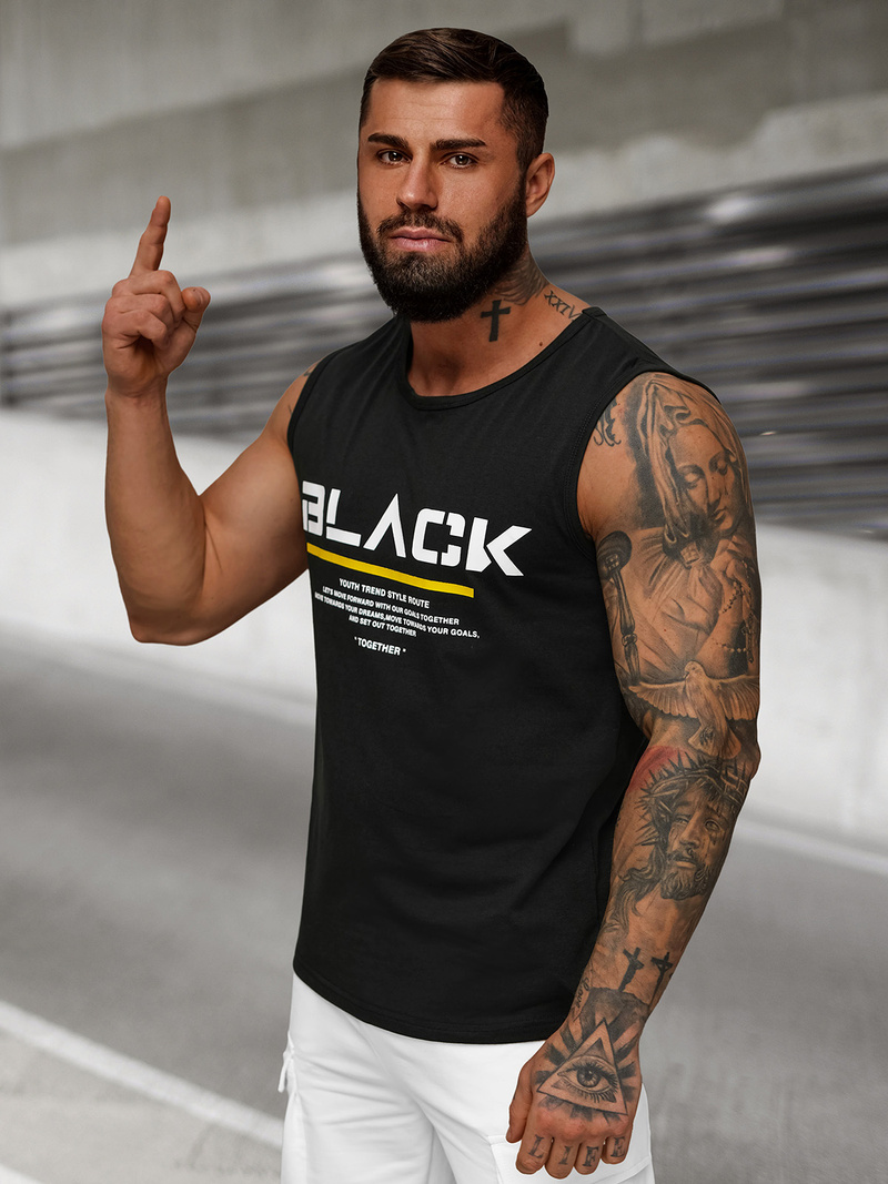 Maiou bărbați neagră OZONEE JS/8B1712/3