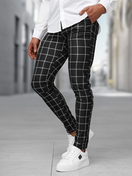 Pantaloni chino bărbaţi negri OZONEE DJ/5522Z