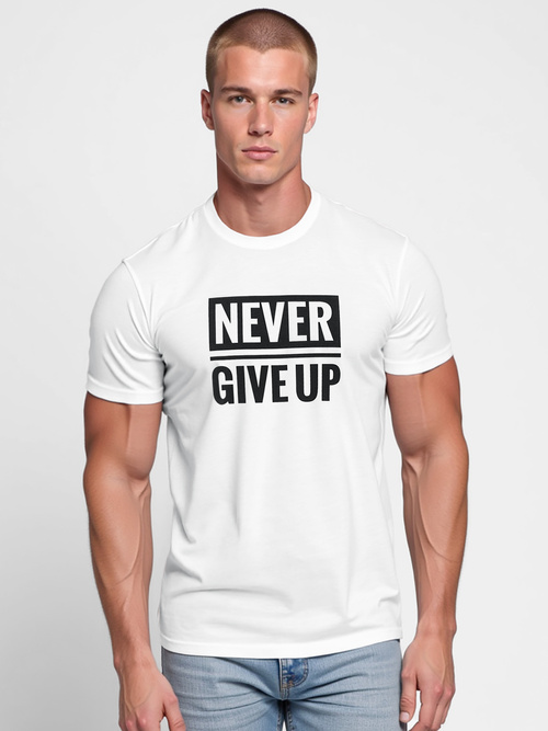 Tricou bărbați alb OZONEE NB/MT3133Z