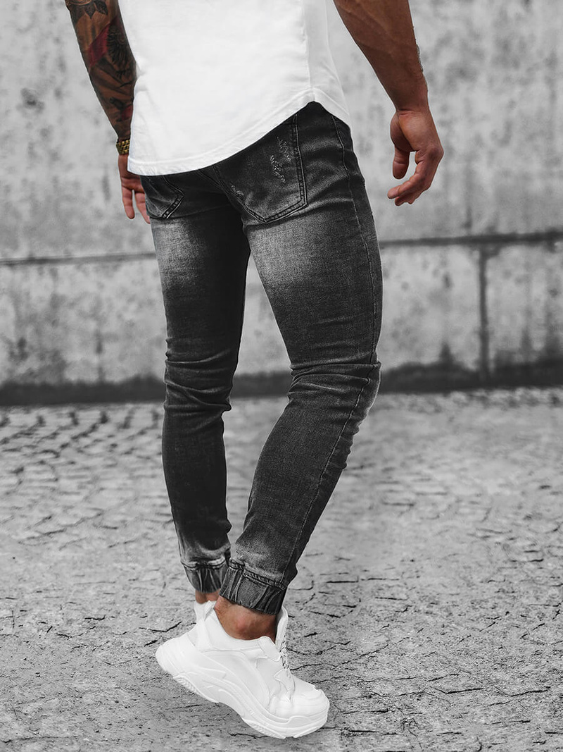 Blugi Jogger Bărbați Negri OZONEE NB/MP0053/2NZ