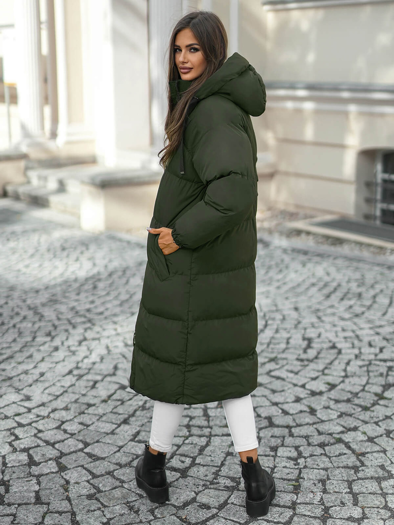 Geacă de femei verde închis OZONEE JS/5M3163/136Z