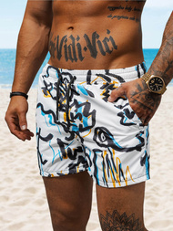 Pantaloni scurti de baie bărbați albi OZONEE O/22205006