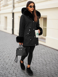 Geacă de iarnă damă neagră OZONEE JS/16M9062/392Z