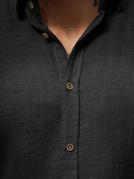 Cămașă bărbați neagră OZONEE O/V42