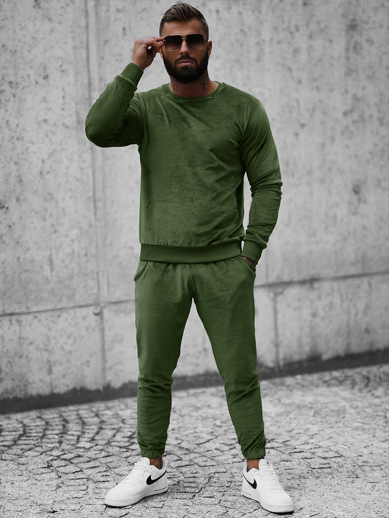 Trening catifea bărbați kaki OZONEE O/12138