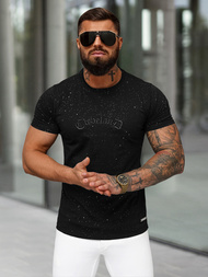 Tricou bărbați negru OZONEE O/QQ1386