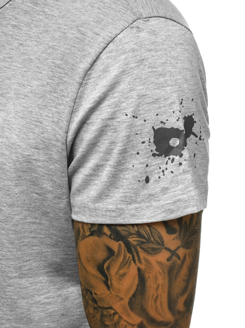 Tricou bărbați gri OZONEE JS/SS100730Z