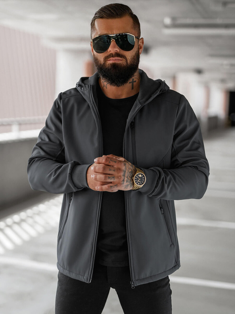 Jachetă bărbați softshell antracit OZONEE JS/27B6529/5Z