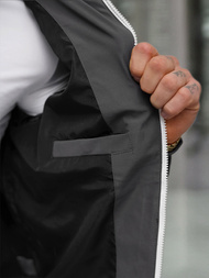 Jachetă de primăvară bărbați neagră OZONEE JS/5M3213/392