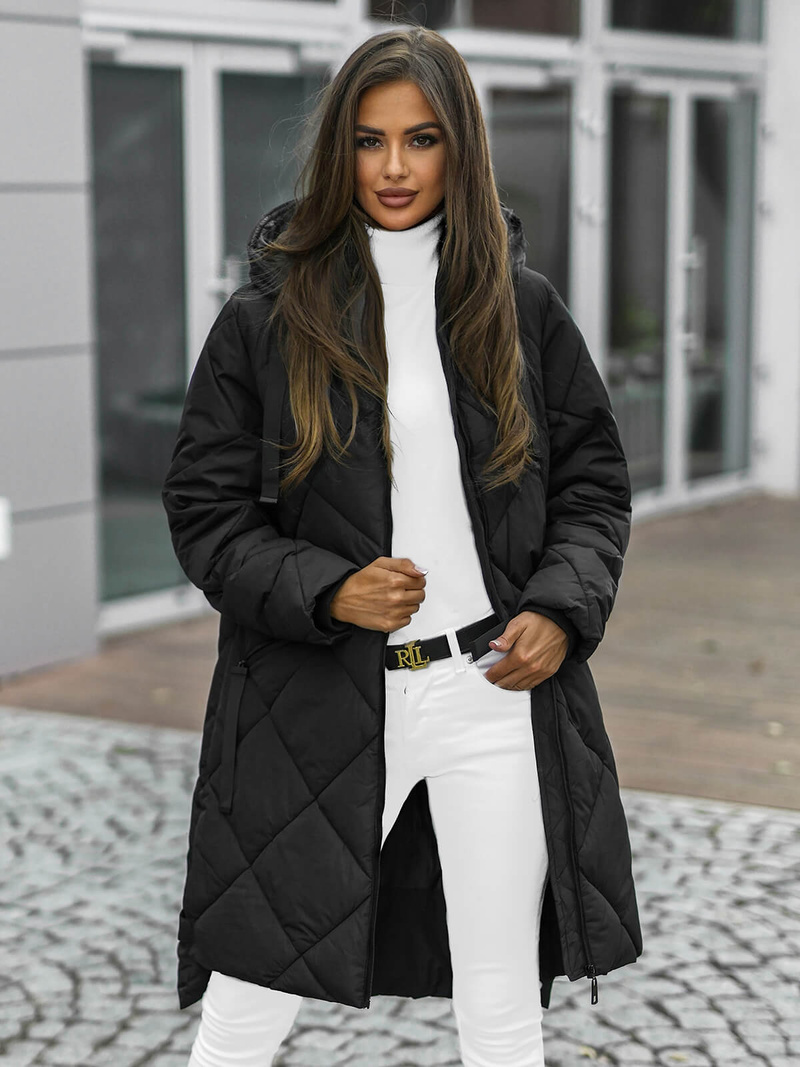 Geacă de femei neagra OZONEE JS/5M3168/392Z