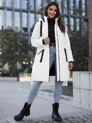 Geacă de femei alb OZONEE JS/5M3168/281