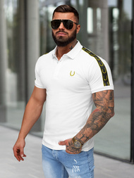 Tricou polo bărbați alb OZONEE O/QQ1337