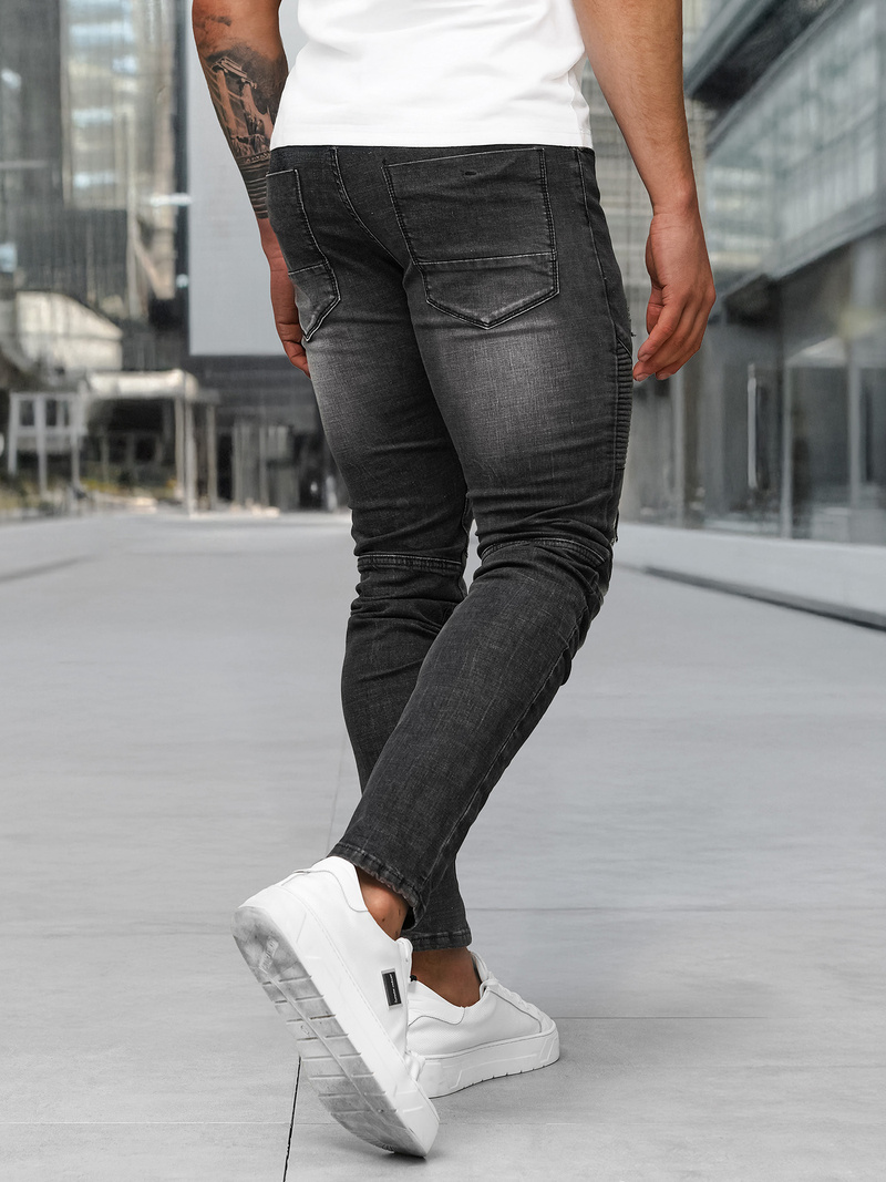 Blugi bărbaţi negri OZONEE NB/MP0142NZ