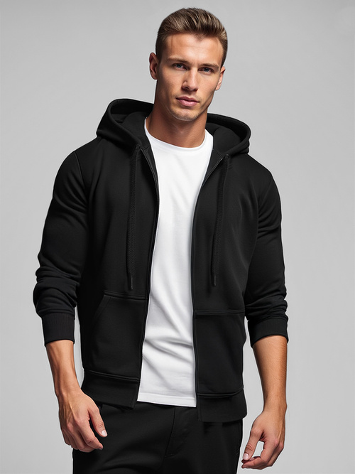 Hanorac bărbați neagră OZONEE JS/2008