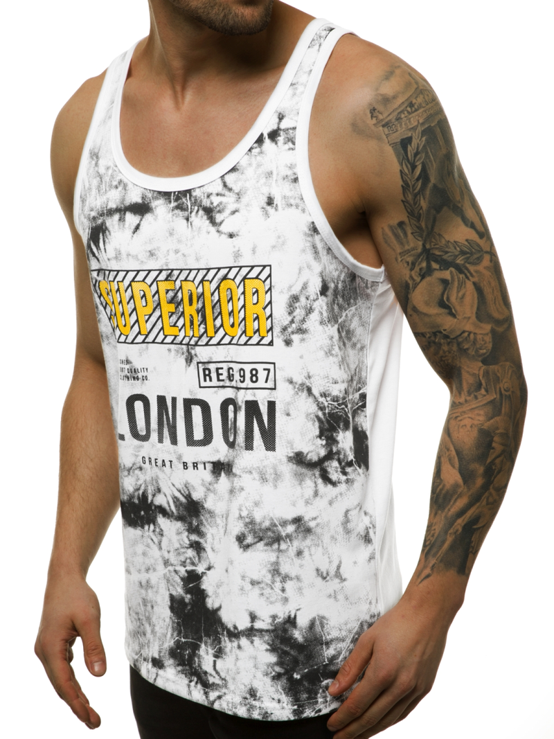 Tricou bărbați alb OZONEE JS/SS11037