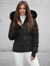 Geacă de iarnă damă neagră OZONEE JS/M770/392Z