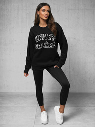 Bluză oversize neagră OZONEE O/SWE23055