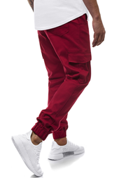 Pantaloni jogger bărbați bordo OZONEE A/404
