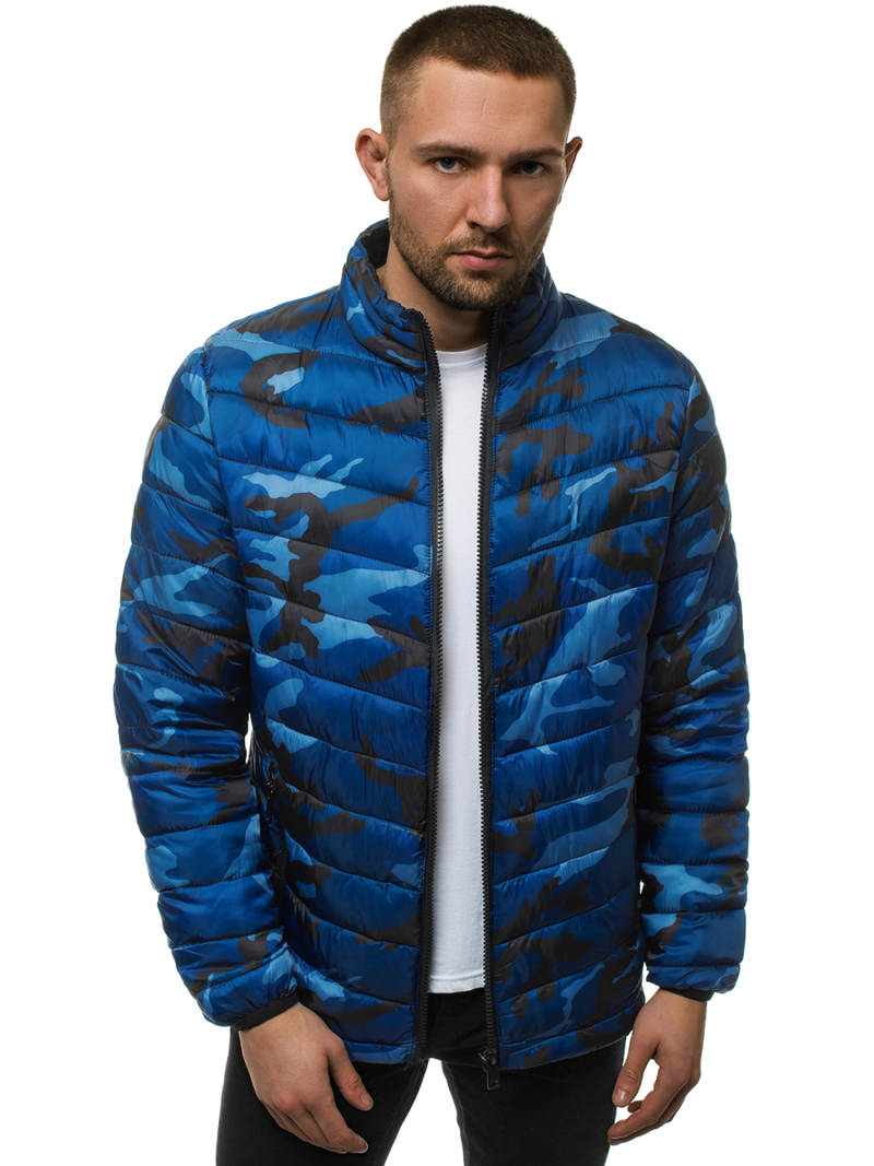 Jachetă de primăvară bărbați bleumarin-camuflaj OZONEE JS/SM80Z