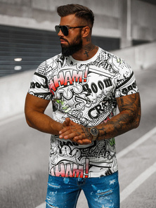 Tricou bărbați alb OZONEE O/T137/1