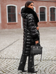 Palton de femei negru OZONEE JS/5M3160/392Z