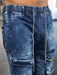 Pantaloni jogger bărbați albaștri OZONEE DR/TF070