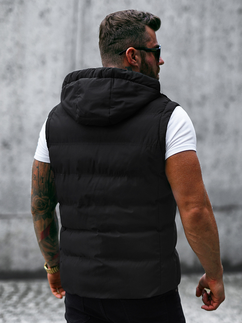 Vestă bărbați neagră OZONEE JS/5M758/392