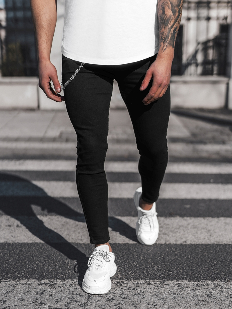 Blugi bărbaţi negri OZONEE DP/0038