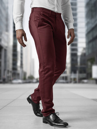 Pantaloni chino bărbați bordo OZONEE V/5100