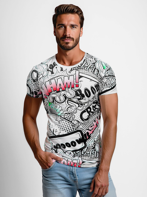 Tricou bărbați alb OZONEE O/T137/1Z