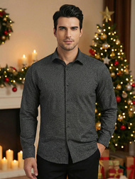 Cămașă bărbați neagră OZONEE V/V184Z