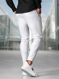 Pantaloni chino bărbaţi albi OZONEE DJ/3300Z