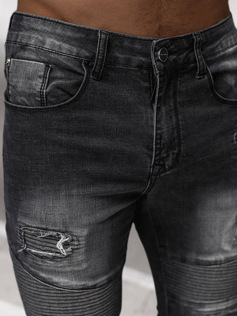 Blugi bărbaţi negri OZONEE NB/MP0142N