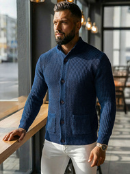 Pulover bărbați albastru marin OZONEE NB/MM6020/6Z