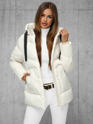 Geacă de femei écru OZONEE JS/5M3251/281Z