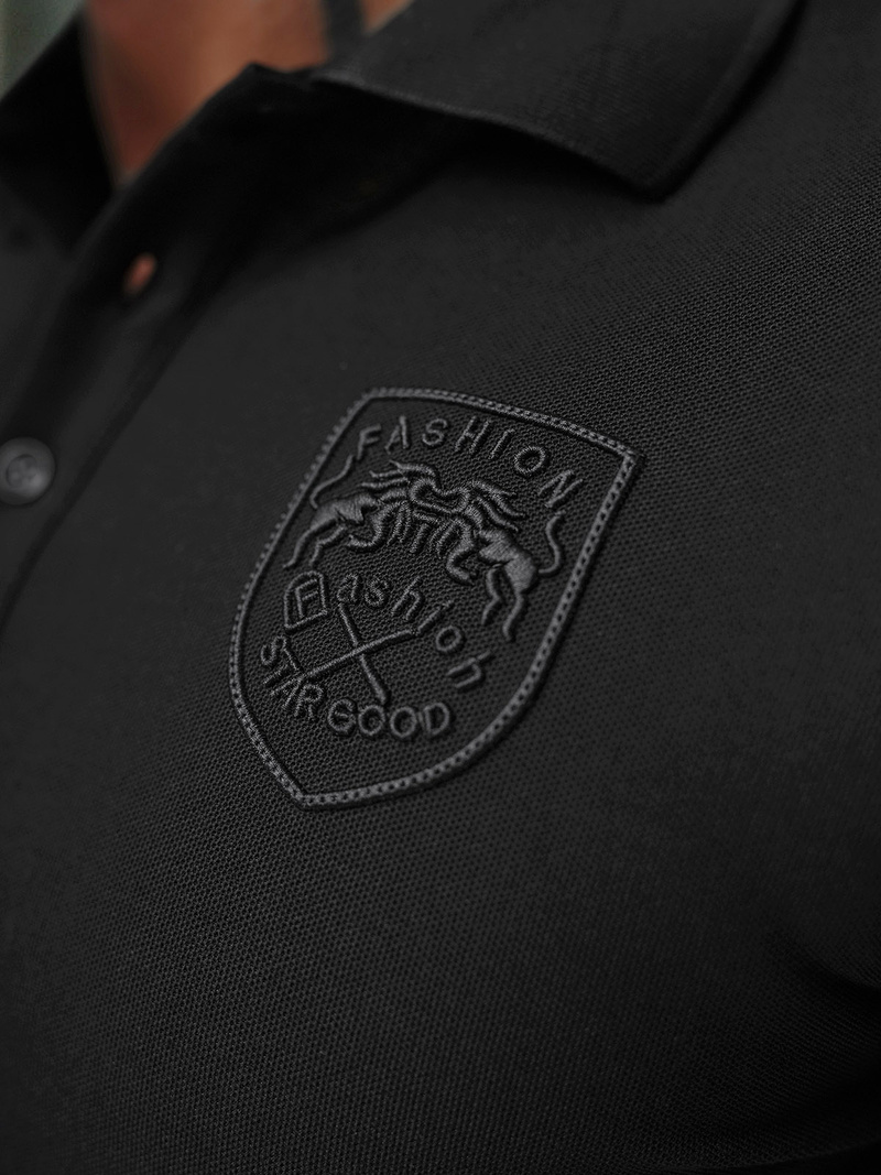 Tricou polo bărbați negru OZONEE NB/MT3142