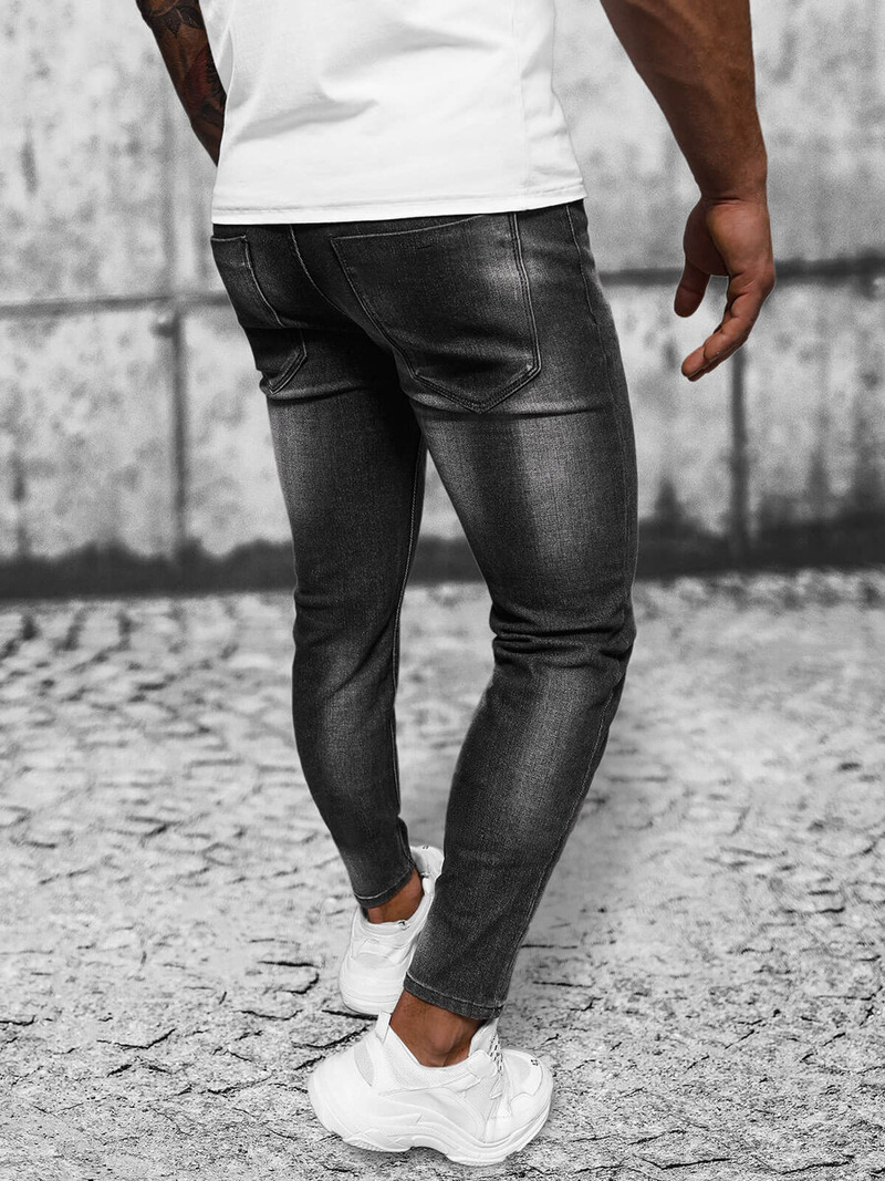 Blugi bărbaţi negri OZONEE NB/MP0199N