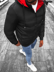 Geacă reversibilă bărbați roșu/neagră OZONEE JS/M760/270