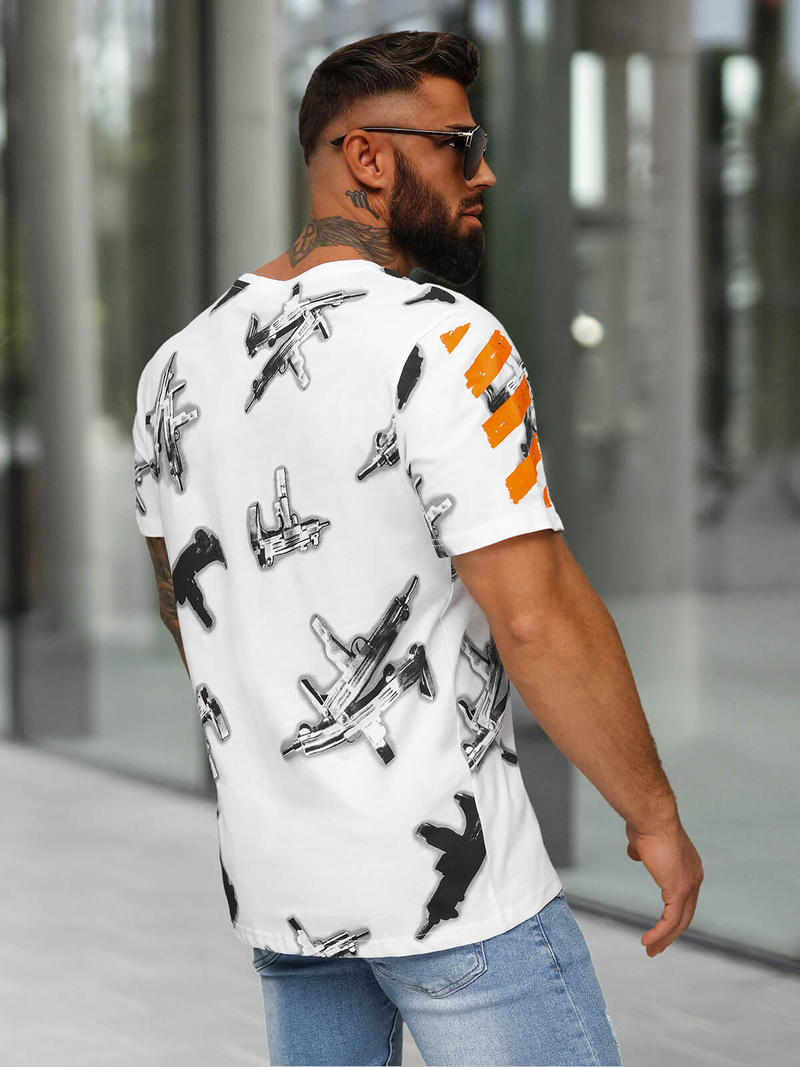 Tricou bărbați alb OZONEE O/MPO3471