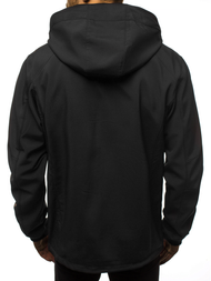 Jachetă bărbați SOFTSHELL negru-galben OZONEE GE/12266