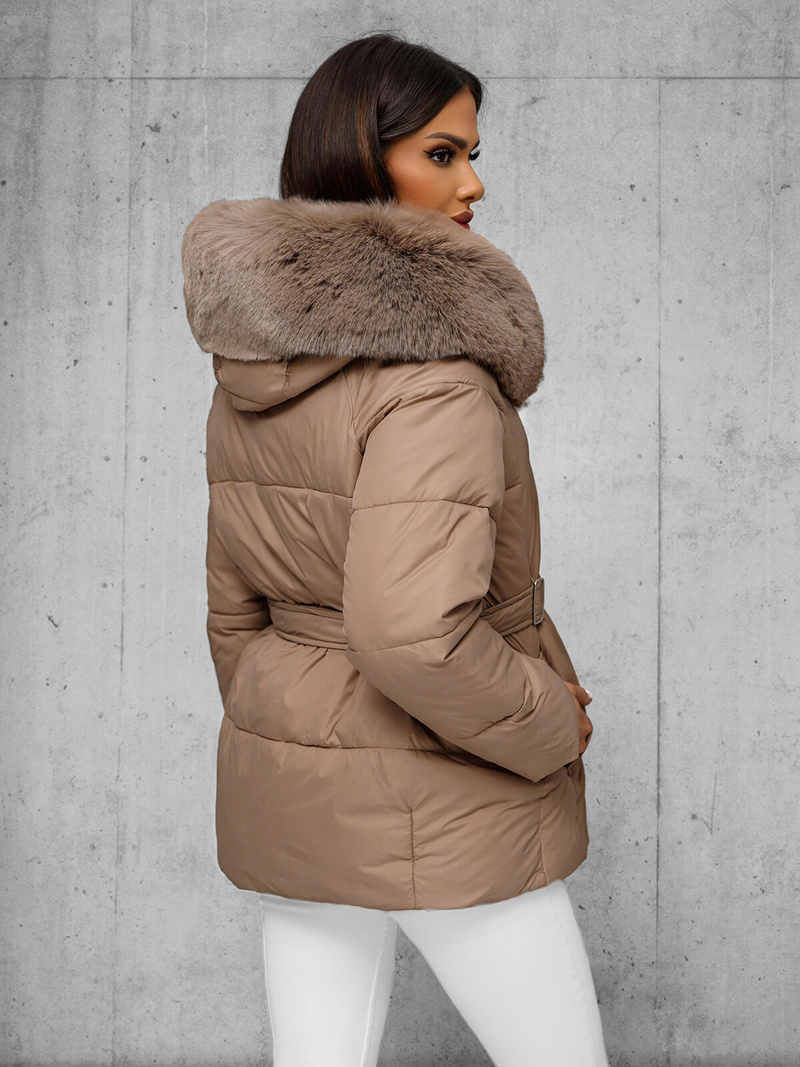 Geacă de femei bej OZONEE JS/16M9206/62Z