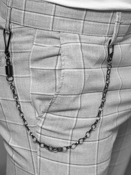 Pantaloni chino bărbaţi gri OZONEE DJ/550172