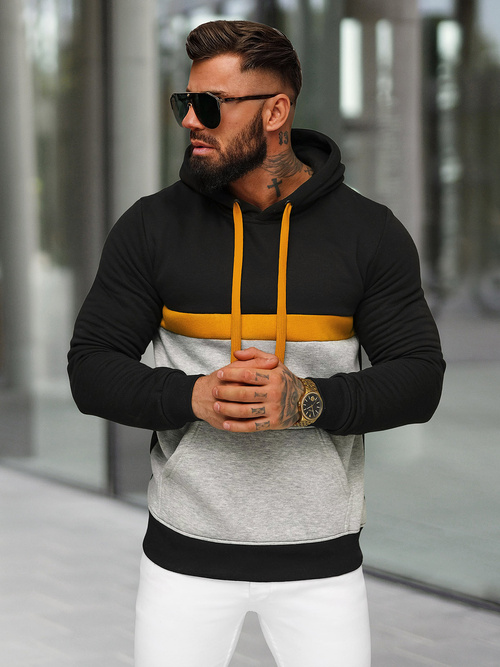 Hanorac bărbați negru OZONEE JS/8B1319/3