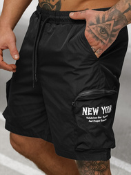 Pantaloni scurți bărbați negri OZONEE JS/27K6539/3