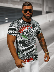 Tricou bărbați negru OZONEE O/T137/3