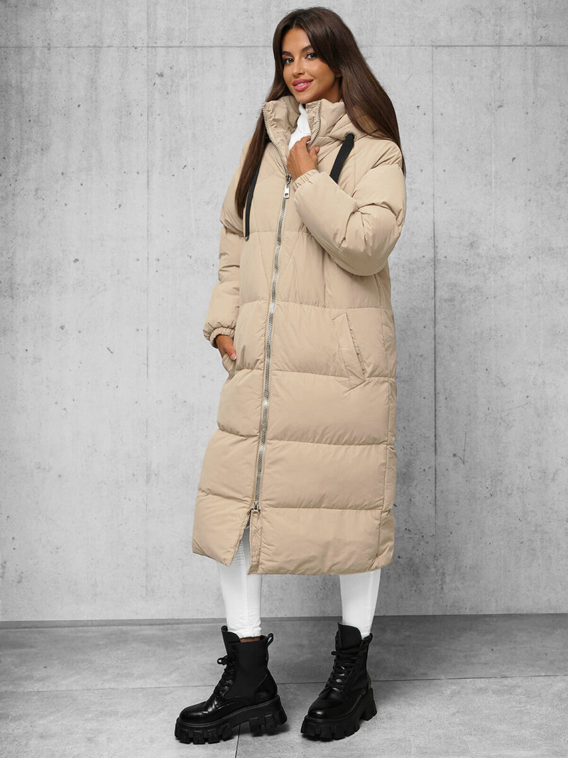 Geacă de femei bej OZONEE JS/5M3163/62Z