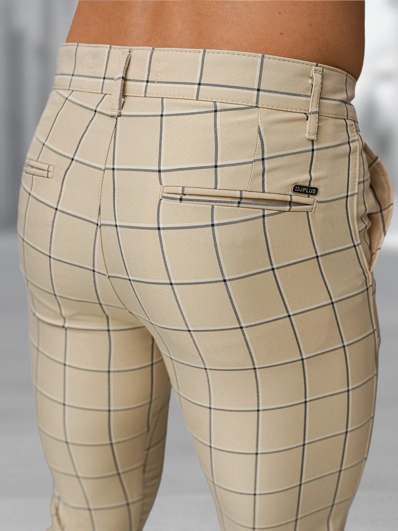 Pantaloni chino bărbaţi bej OZONEE DJ/5522Z