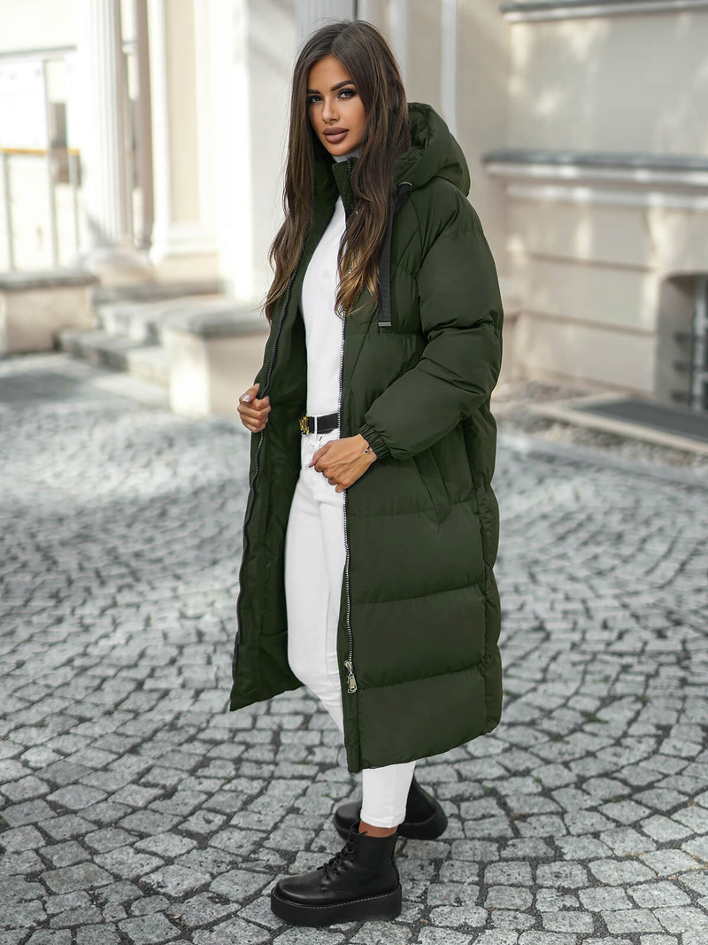 Geacă de femei verde închis OZONEE JS/5M3163/136Z