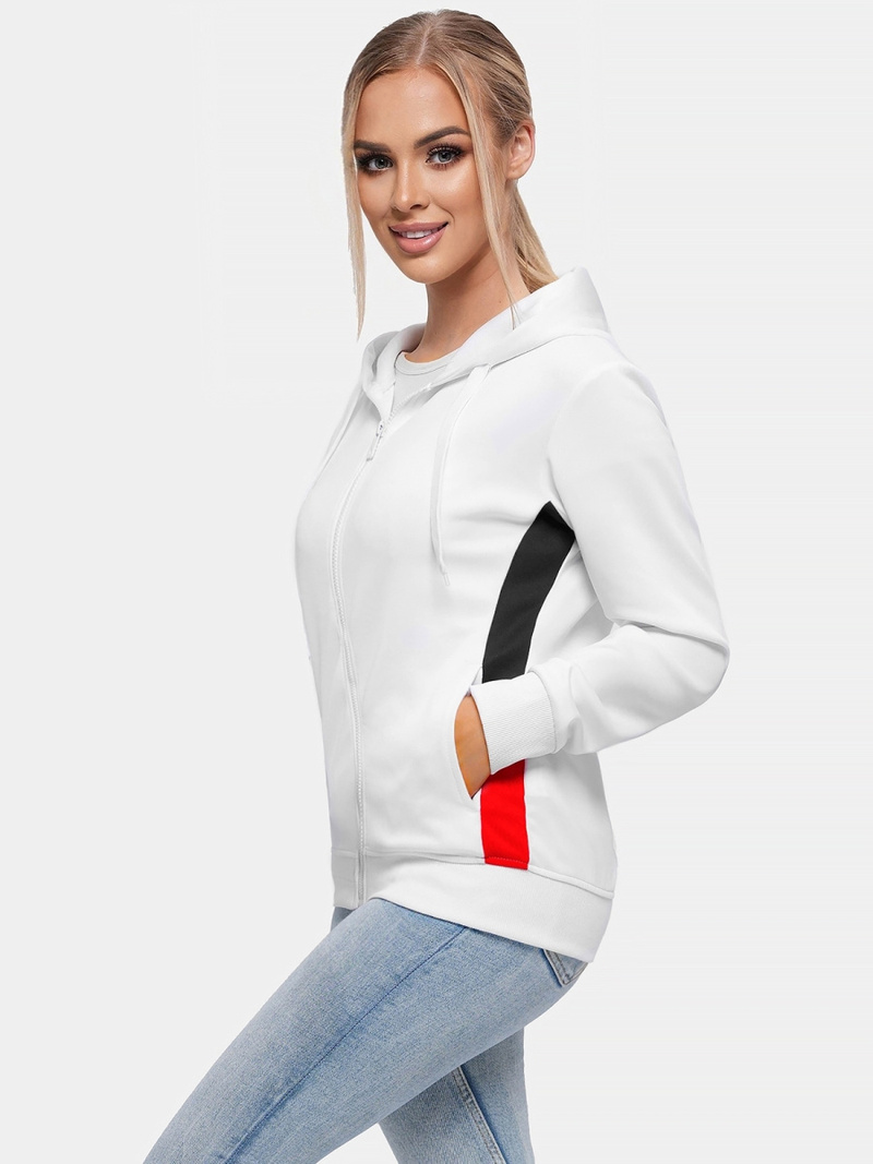 Hanorac femei albă OZONEE JS/JK88123/1Z